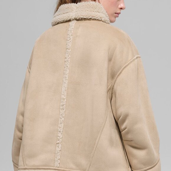 Alo Yoga Faux Shearling Grand Jacket Woodland Tan - Picture 4 of 6